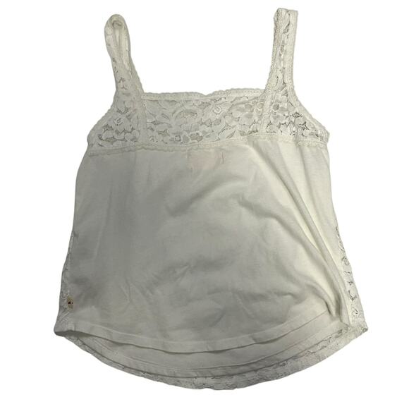 Hollister Y2K Women's White Lace Tank Top Size Small - Picture 2 of 5
